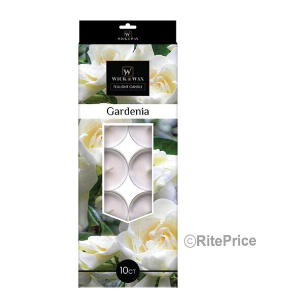 10 PCS Gardenia Tealight Candles Highly Scented w/ Essential & Natural Oils -New - Picture 2 of 9